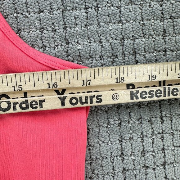 Calme By Johnny Was Tank Top Womens Size S Coral Sleeveless Racerback Mesh - Picture 6 of 7